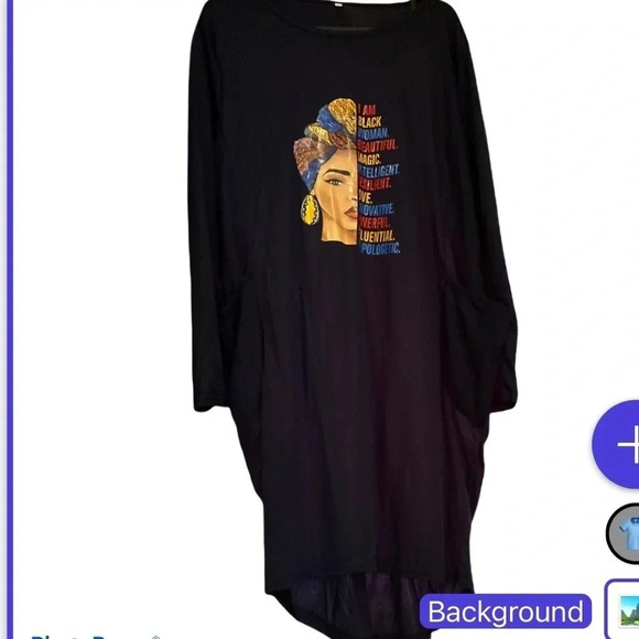 inspirational feminine quote Black history month limited edition oversized dress - Picture 9 of 9